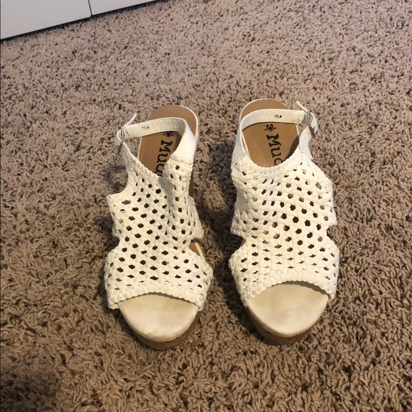 White cork wedges - Picture 2 of 3